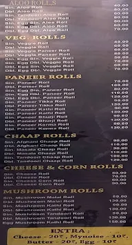 The Kathi Roll Express menu 2