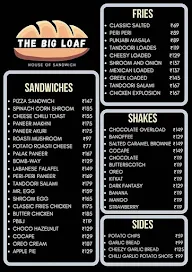 The Big Loaf menu 1