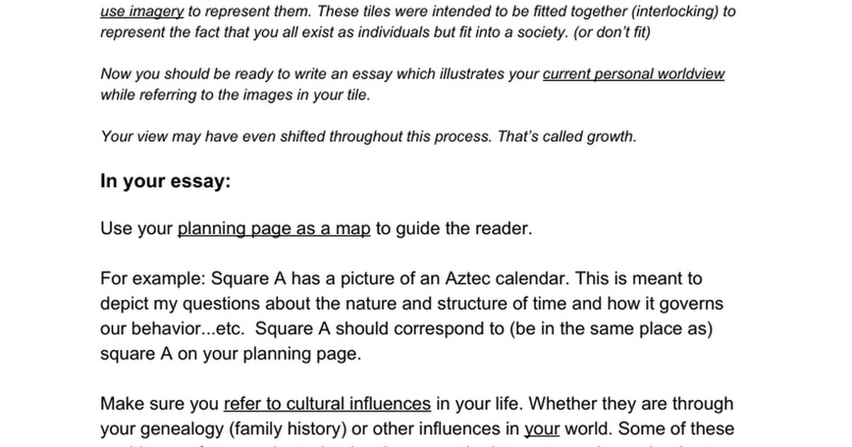 worldview essay question