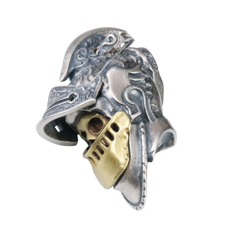 Title 1, Collier pendentif casque tête de mort rétro, un...