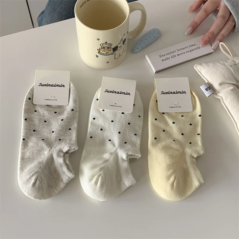 Title 20, Chaussettes invisibles Dot pour femmes, coupe b...