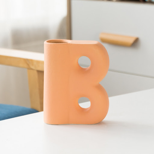 Title 14, Frosted Letters AB Ceramic Vase Decoration, Eur...