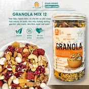 Granola Siêu Hạt Mix 12, Ngũ Cốc Mix 11 100% Hạt Không Yến Mạch Nhalam Food Mật Dừa Thêm Hạnh Nhân, Hạt Macca, Hạt Điều