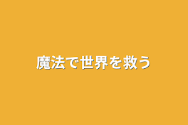 魔法で世界を救う