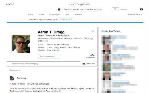 Convert LinkedIn Profile to Printable