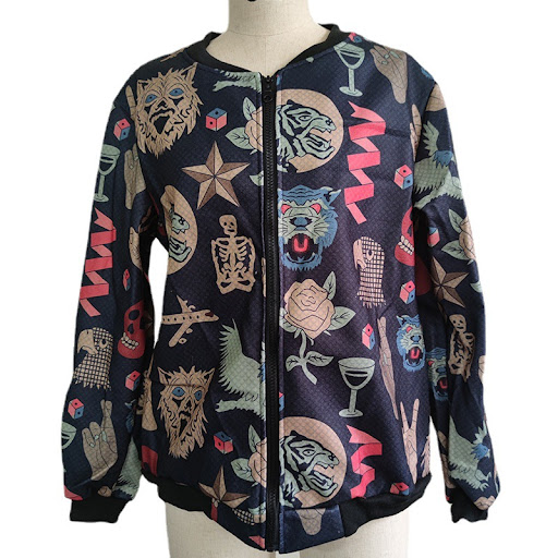 Title 2, Mens Slim Fit Printed Jacket Spring Autumn. St...