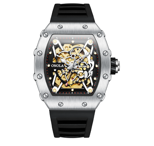 Title 3, Mens Automatic Mechanical Watch Silicone Band ...