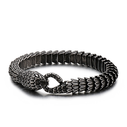 Title 3, Fashionable Stainless Steel Snake Bracelet for ...