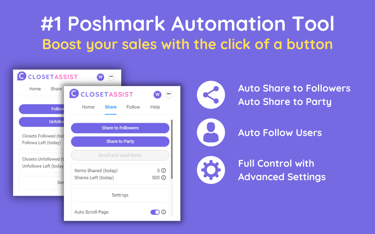 Poshmark Automation Tool | Closet Assist Preview image 3