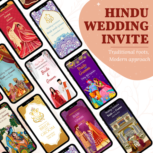 Screenshot Digital Hindu wedding invite