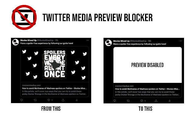 Twitter Media Preview Blocker chrome extension