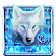 Feu bleu Loup Clavier Thème icon