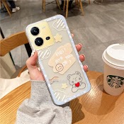 Vỏ Điện Thoại Ready Stock New Casing Vivo V25 V25E Y35 Y16 Y22S 5G 4G 2022 Transparent Smartphone Case Cute Cartoon Love Bear Pattern Silicagel Tpu Soft Case Shockproof Protection Back Cover