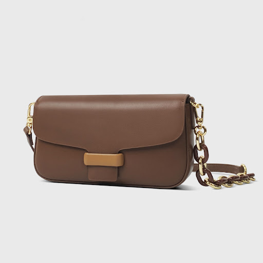 Title 7, Chain Shoulder Bag All Match Genuine Leather. A...