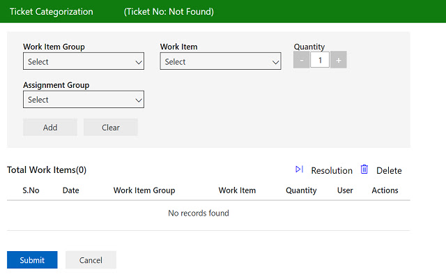 Ticketing Tool Extension UAT chrome extension