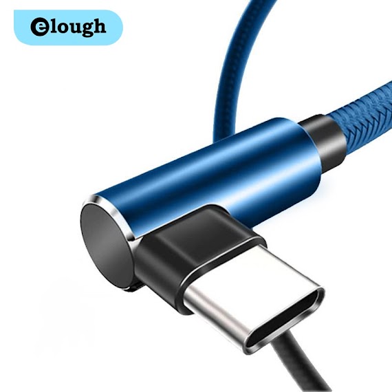 Cáp Sạc Nhanh Elough Qc 3.0 Đầu Usb Type C/ Micro Usb Vuông 90 Độ Cho Xiaomi Samsung