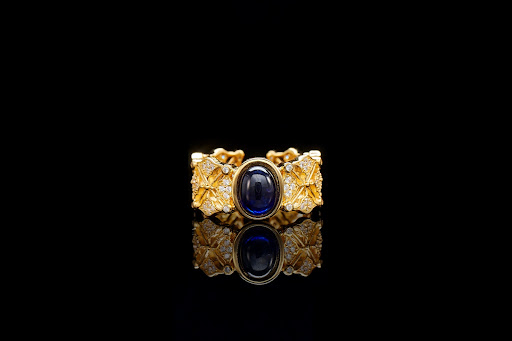 Title 1, Luxury 925 Silver Plated Sapphire Ring