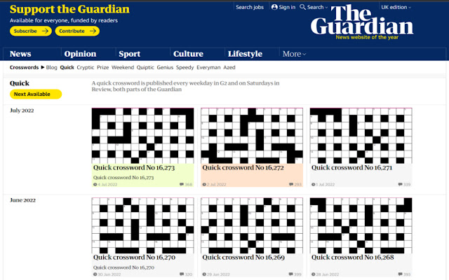 Guardian Crossword Progress Indicator chrome extension