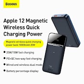 Baseus 20W Magnetic Wireless Quick Charging Power Bank 10000Mah For Iphone12