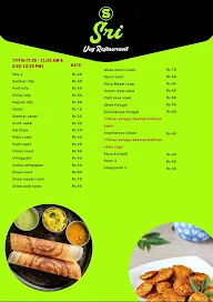 Sri Veg Restaurant menu 1