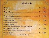 Dilli Darbar menu 1