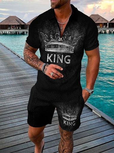 Title 6, Printed Polo Shirt Suit Summer Fashion Lightwei...