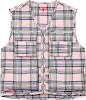 tartan flannel cargo vest