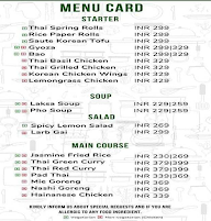 Just Thai menu 1