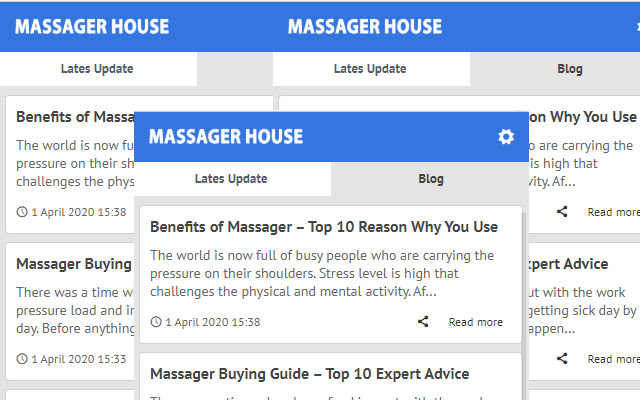 Massager House - Latest Blog News chrome extension