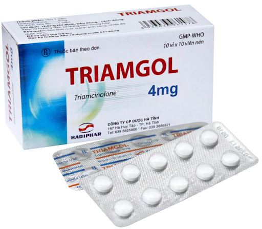 Triamgol 4mg - Triamcinolone (Hộp 10 vỉ x 10 viên).Hadiphar-duoc-ban-tai-TẠP HOÁ QUÊ NHÀ