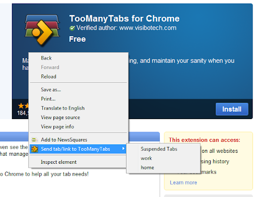 TooManyTabs for Chrome