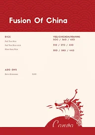 Fusion of China menu 6