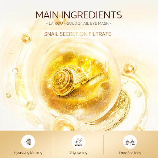 Title 2, Gold Snail Eye Mask 50 Pieces Moisturizing and ...