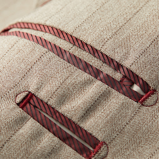 Title 2, Korean version slim striped light coffee casual...