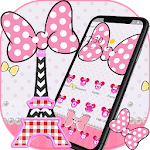 Cover Image of Download Pink Minnie Wave Point Bowknot Theme 1.1.1 APK