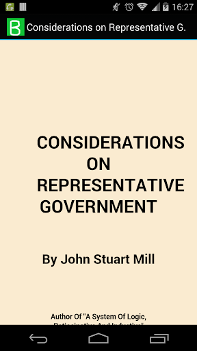 On Representative Government