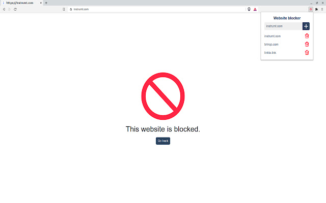 Website Blocker chrome extension