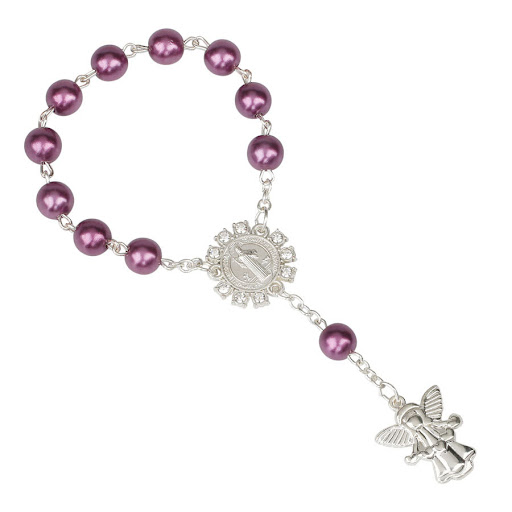 Title 6, Childrens Angel Pendant Rosary Bracelet