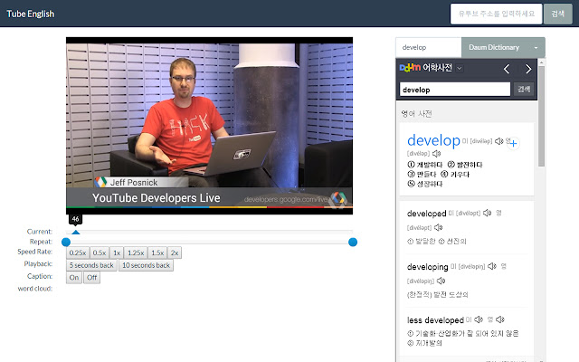 Tube English chrome extension