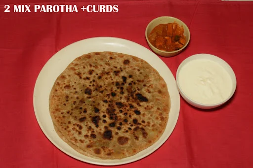 2 Mix Paratha With Curd