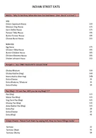 Indian Street Eats menu 1