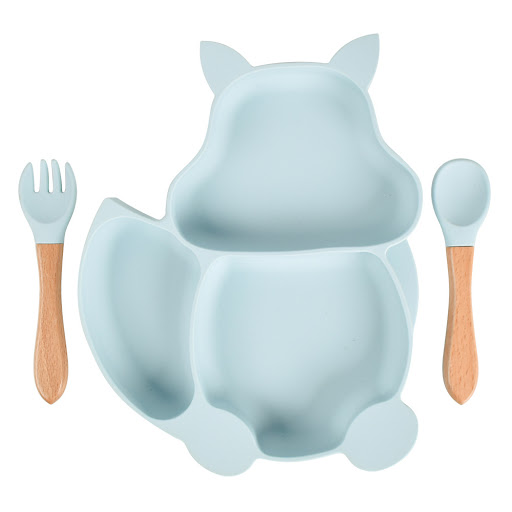 Title 2, Cute Squirrel Split Grid Childrens Tableware. ...