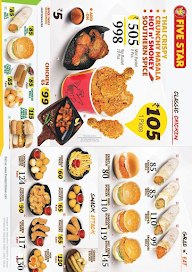 Five Star Chicken menu 2