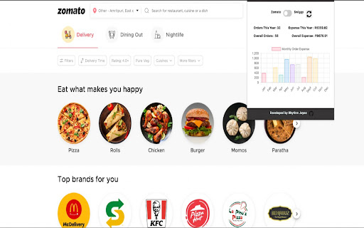 Zomato-Swiggy Expense Tracker