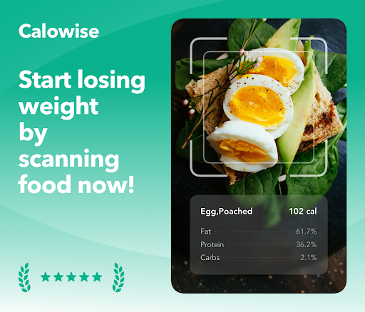 Screenshot Calowise, Easy Calorie Counter