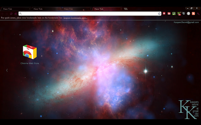 M82 Starburst Galaxy Theme chrome extension