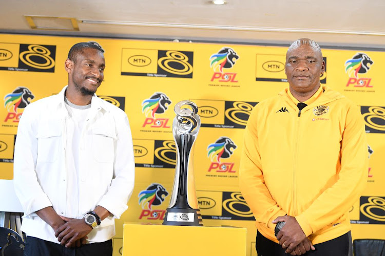 Mamelodi Sundowns coach Rulani Mokwena and Kaizer Chiefs head coach Molefi Ntseki during the Kaizer Chiefs press conference at PSL Headquarters on Thursday