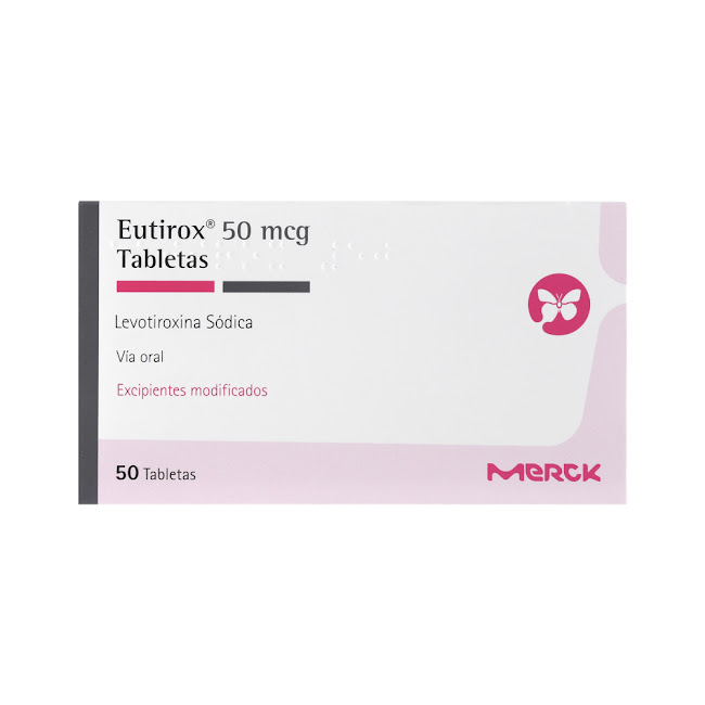 Eutirox Levotiroxina Sódica 50 mcg Merck Caja x 50 Tabletas  