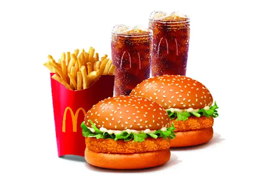 2 McVeggie Burger + Fries (L) + 2 Coke