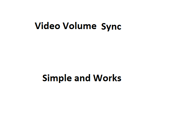 Video Volume Sync Preview image 0